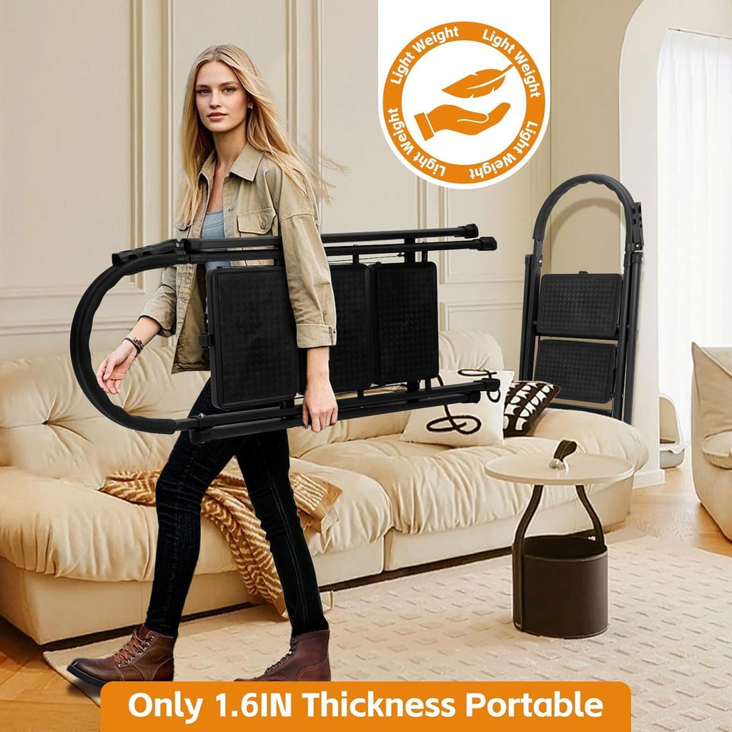 3 Step Ladder, Lightweight Folding Step Stool for Kitchen, Home