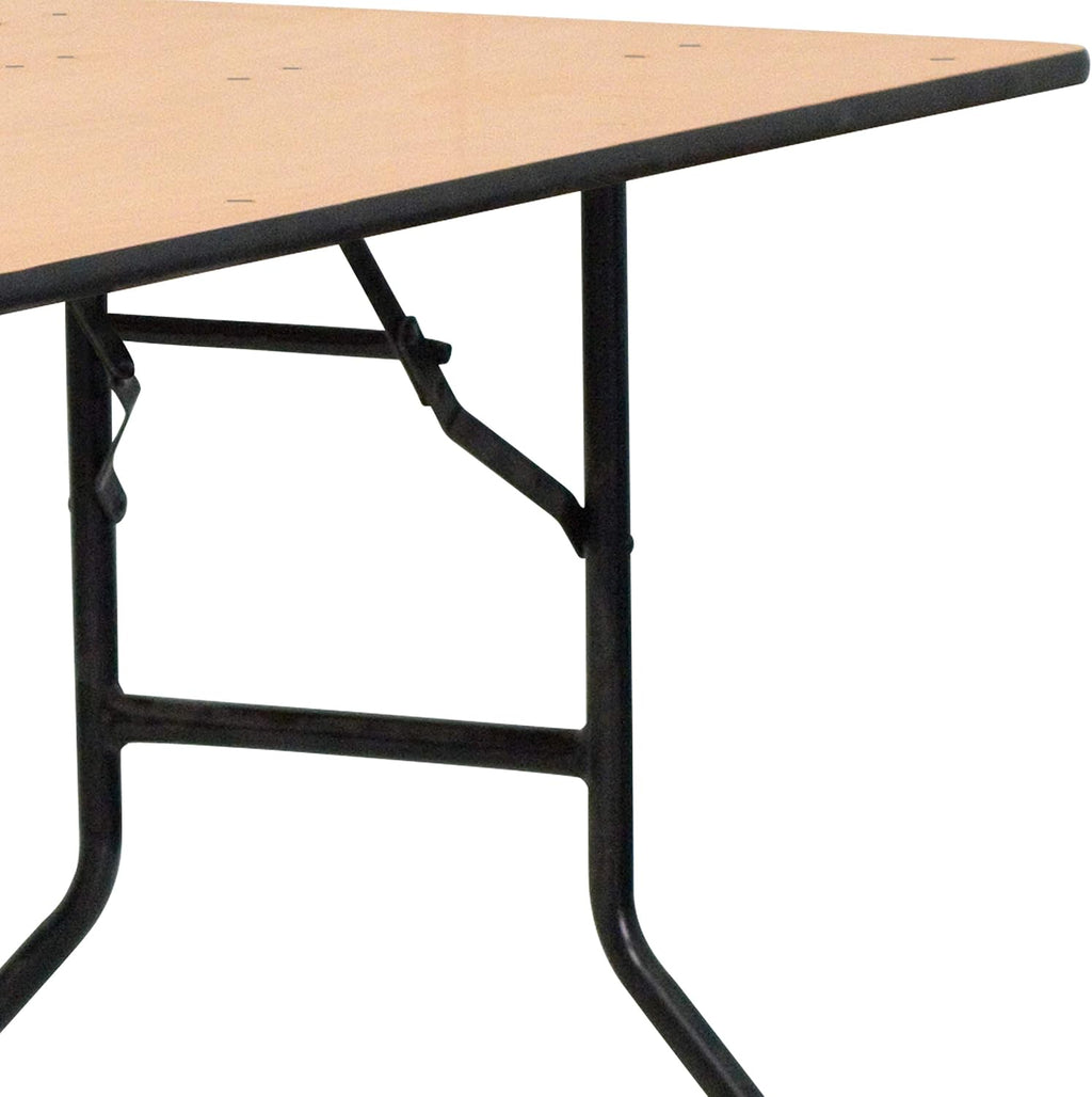 Flash Furniture 6 ft Folding Clear Coat Rectangular Banquet Table, Clear