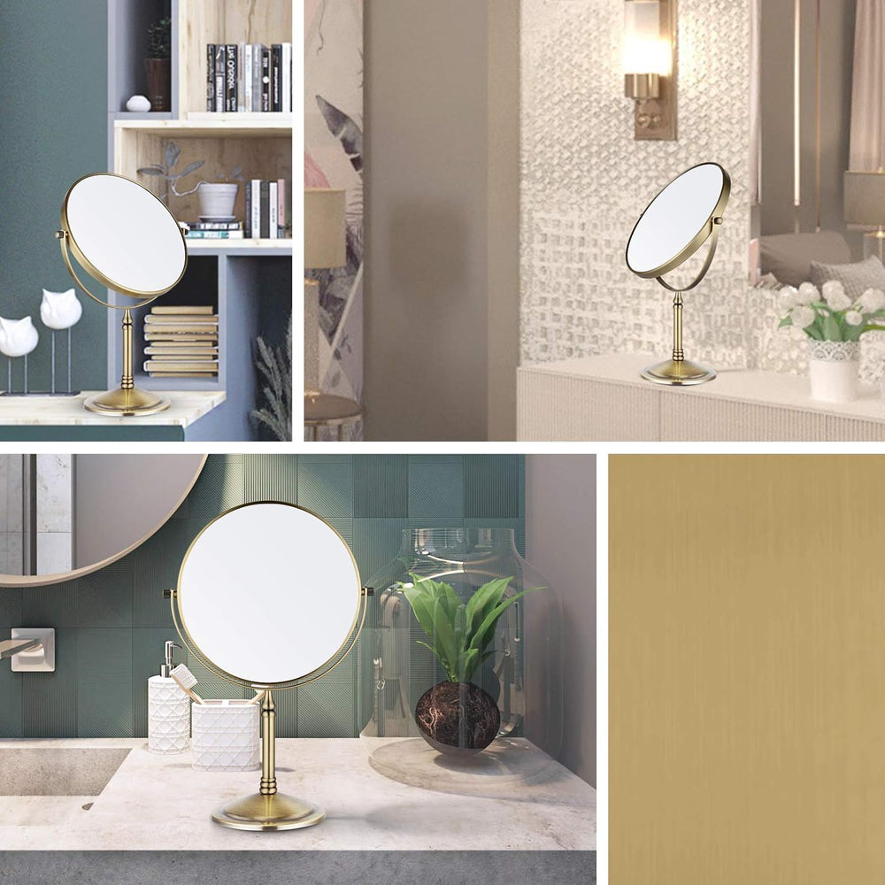 Nicesail Tabletop Makeup Mirror Magnifying Vanity Mirror 10X Antique Bronze