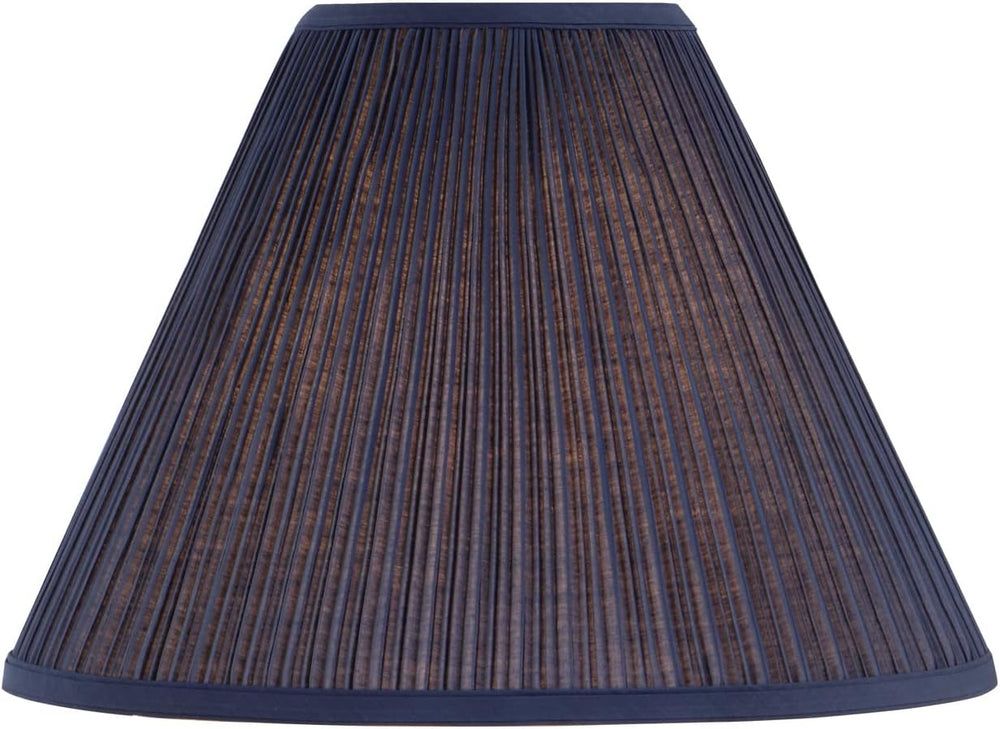 Aspen Creative 33170, Mushroom Pleated Traditional Dark Blue Spider Lamp Shad...