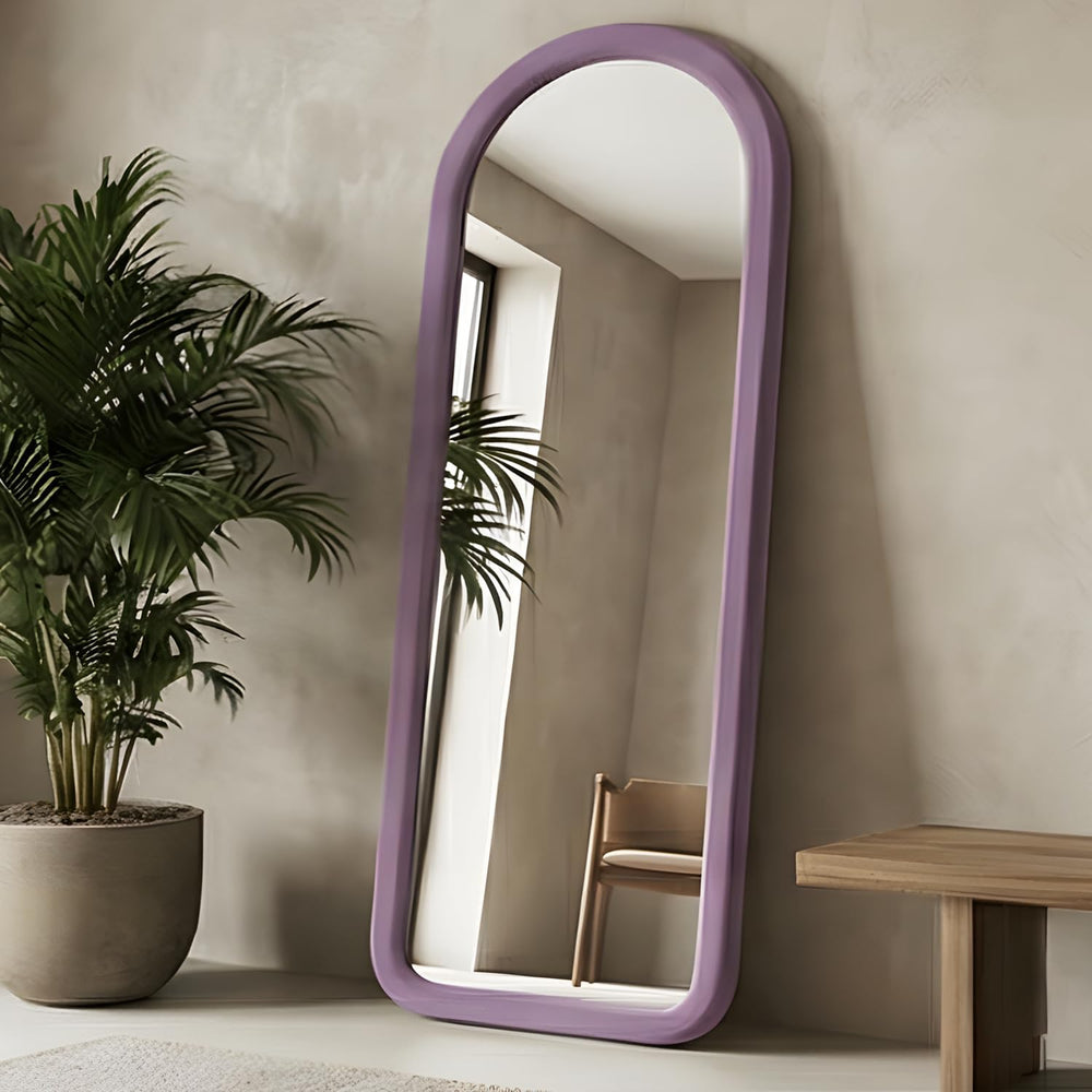 Full Length Mirror 56"x20" Arch Floor Mirror with Stand Arched Full...