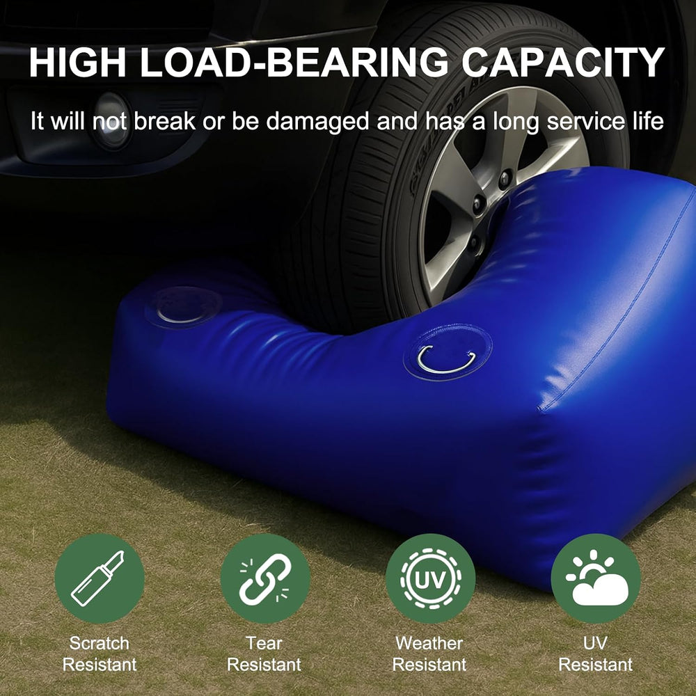 30 Gallon Water Bladder, 1000D PVC Foldable Portable Water Tank, Blue Large C...