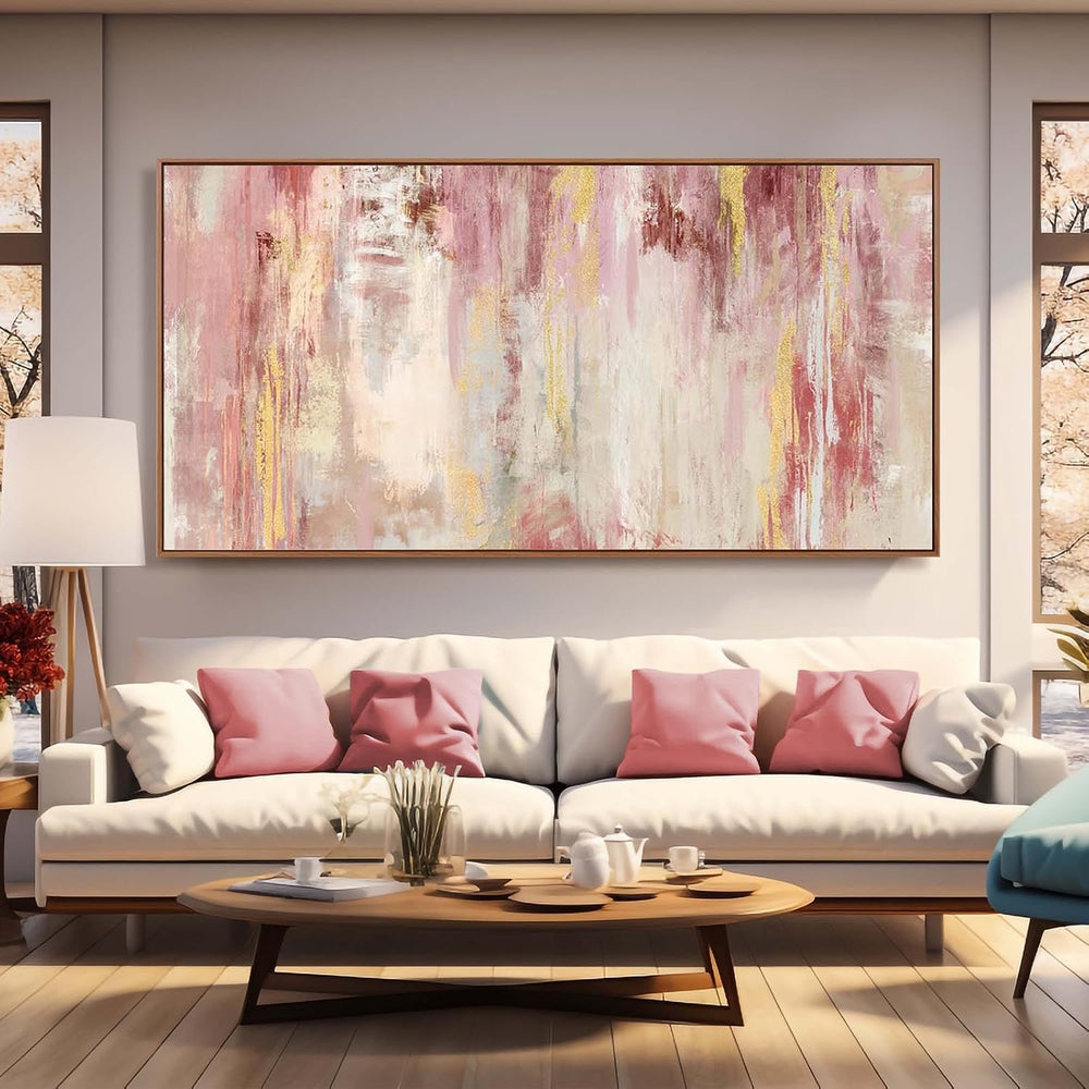 Extra Large Canvas Art Framed Wall Art for Living Room Decor Pink Pictures fo...