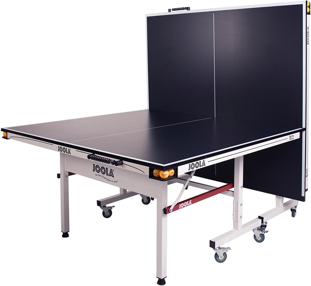 JOOLA Rally TL Professional MDF Indoor Ping Pong Table w/Quick Clamp Table Te...
