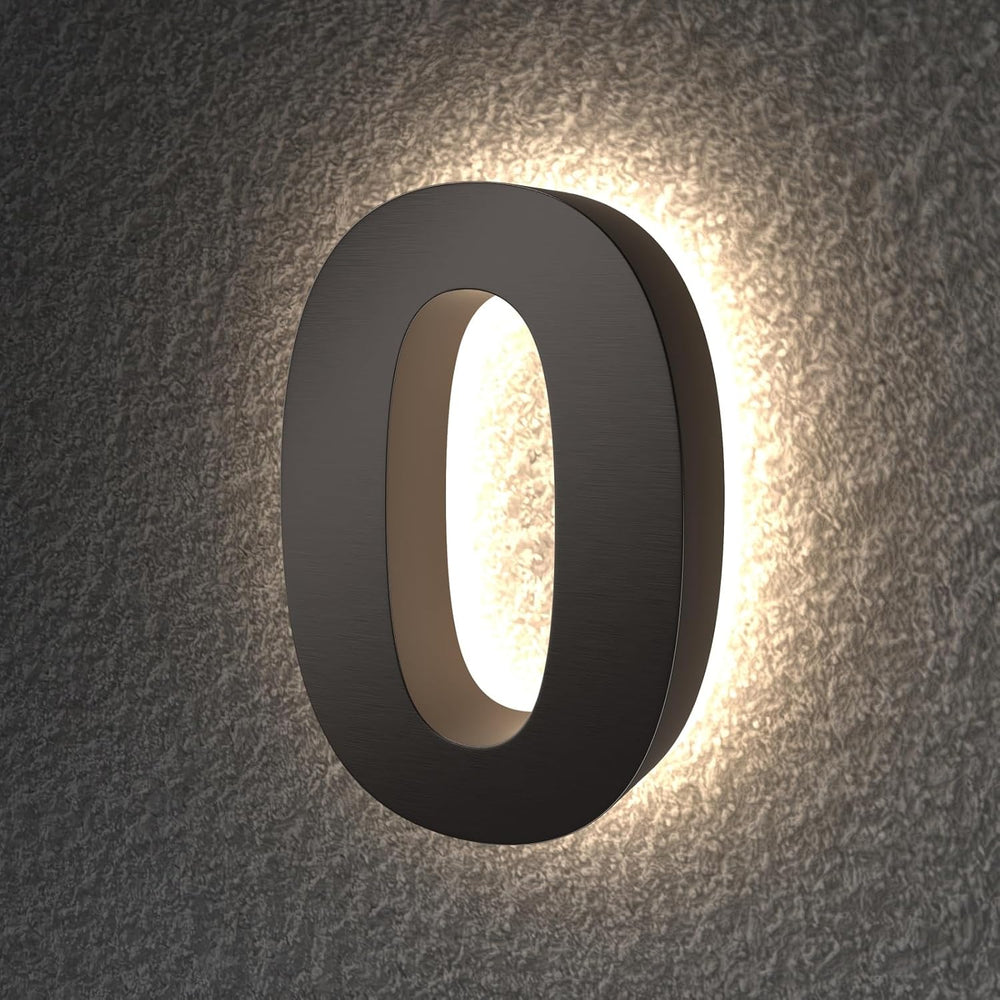 7 Inch Backlit LED House Numbers for Outside Light Up Address Number