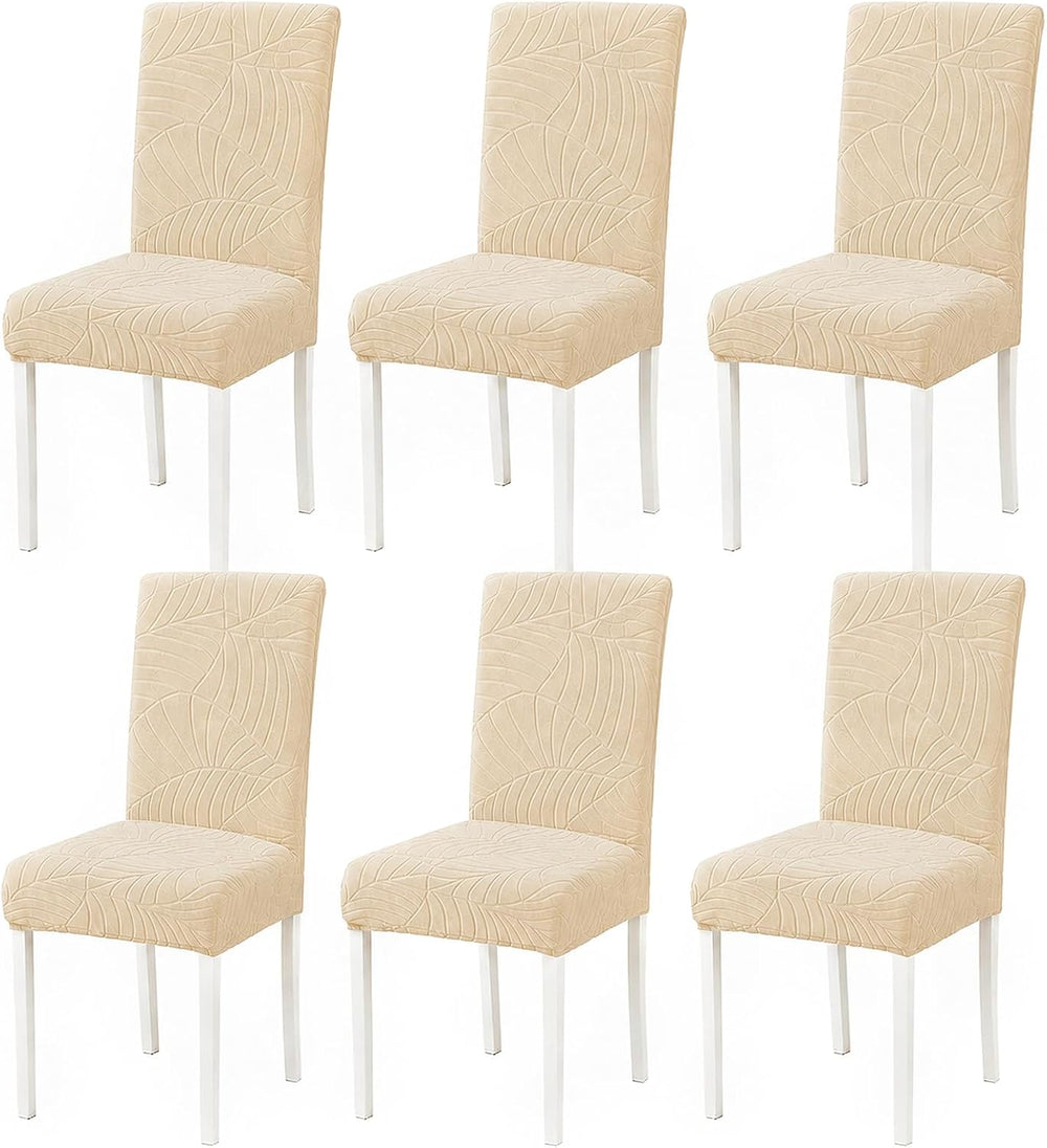 Dining Chair Covers 6 PCS Water Resistant Leaf Chair Slipcovers