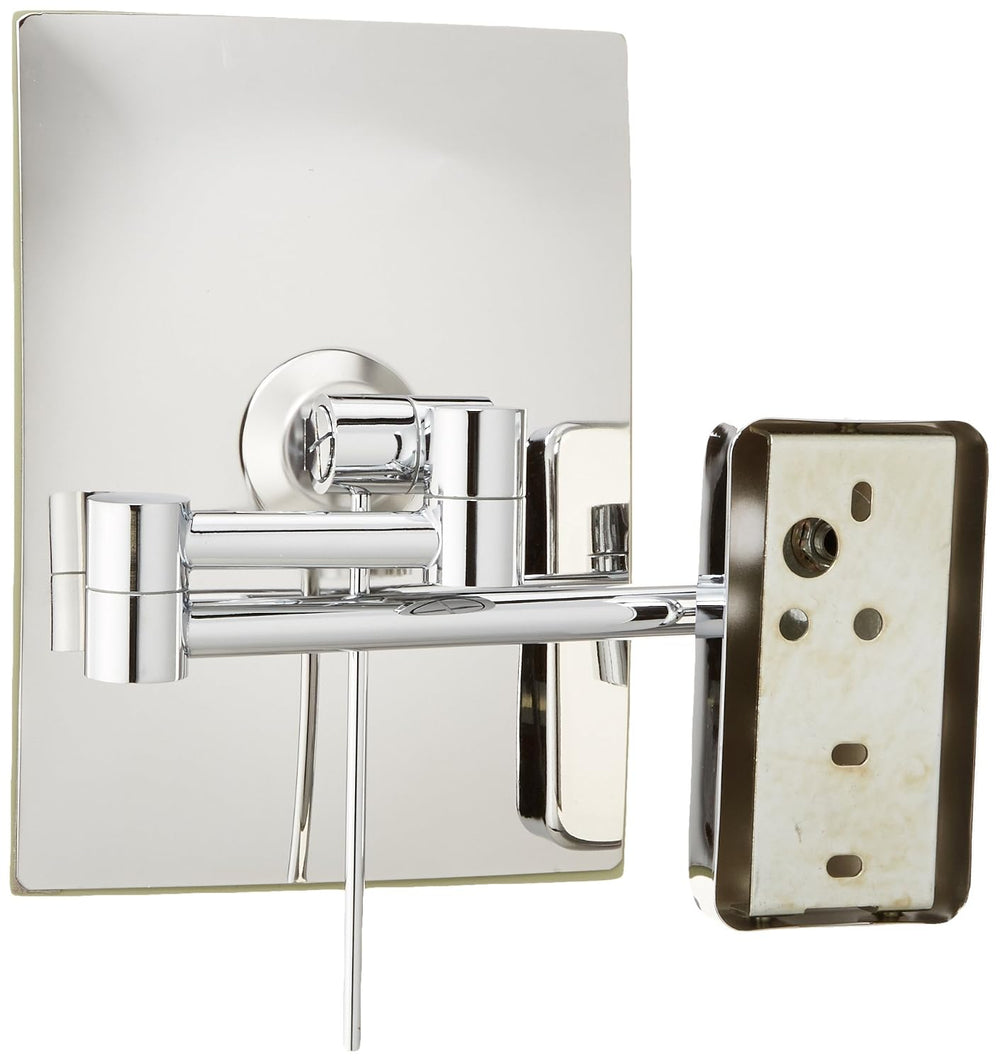 JERDON Wall-Mounted Makeup Mirror - 5X Magnification - Chrome - JRT695C