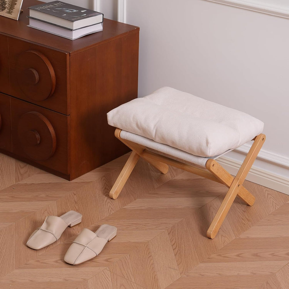 Baveke Foldable Ottoman Foot Rest for Chair, Small Foot Stools Ottoman for Ho...