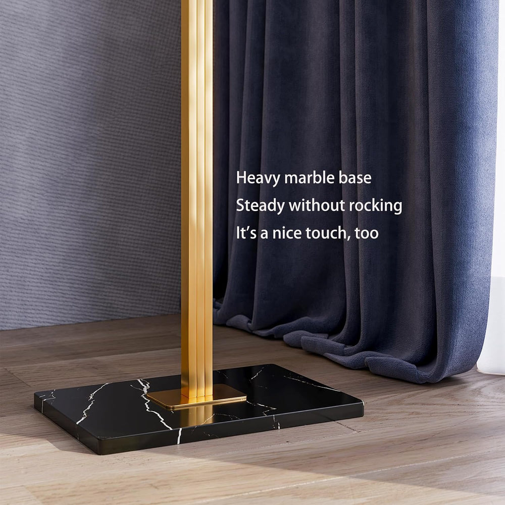 Gold Coat rack,Sturdy coat tree freestanding heavy duty with Marble Base,Meta...