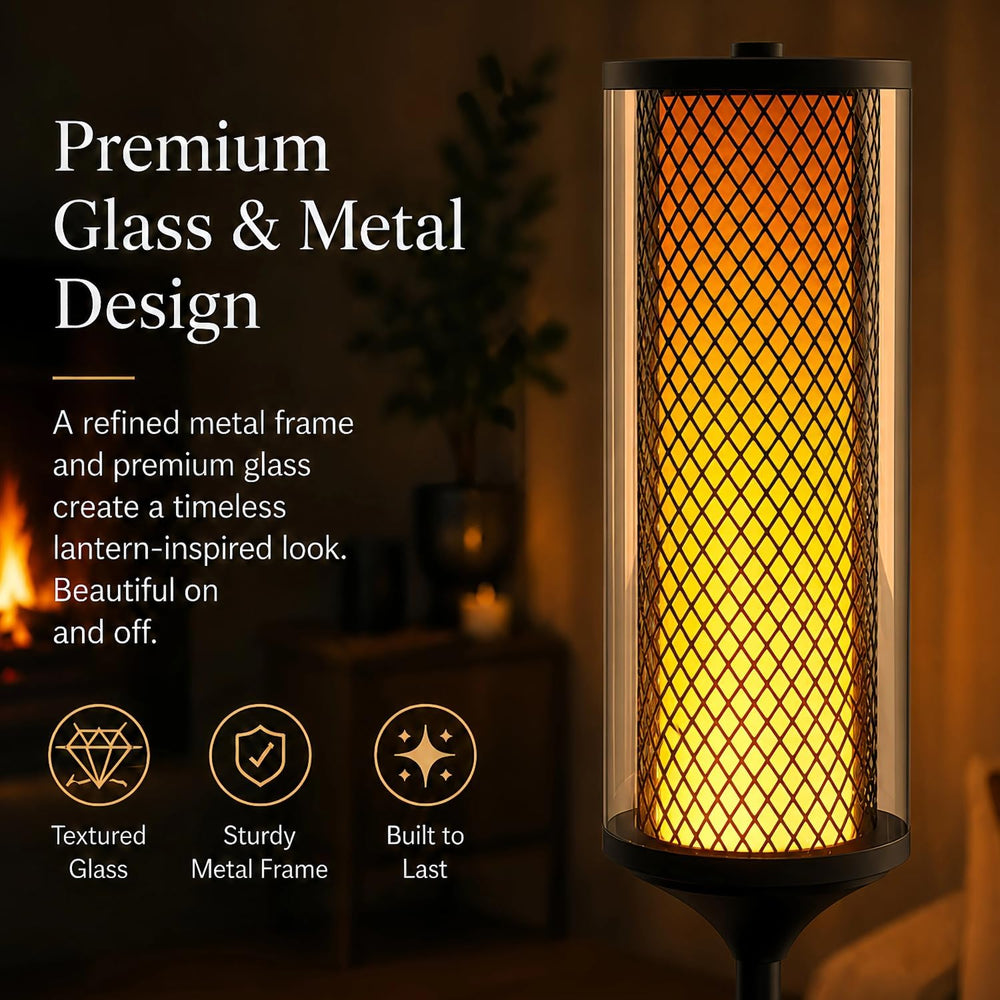 JOOFO Modern Lantern RGBIC Floor Lamp with Glass Shade, App & Remote