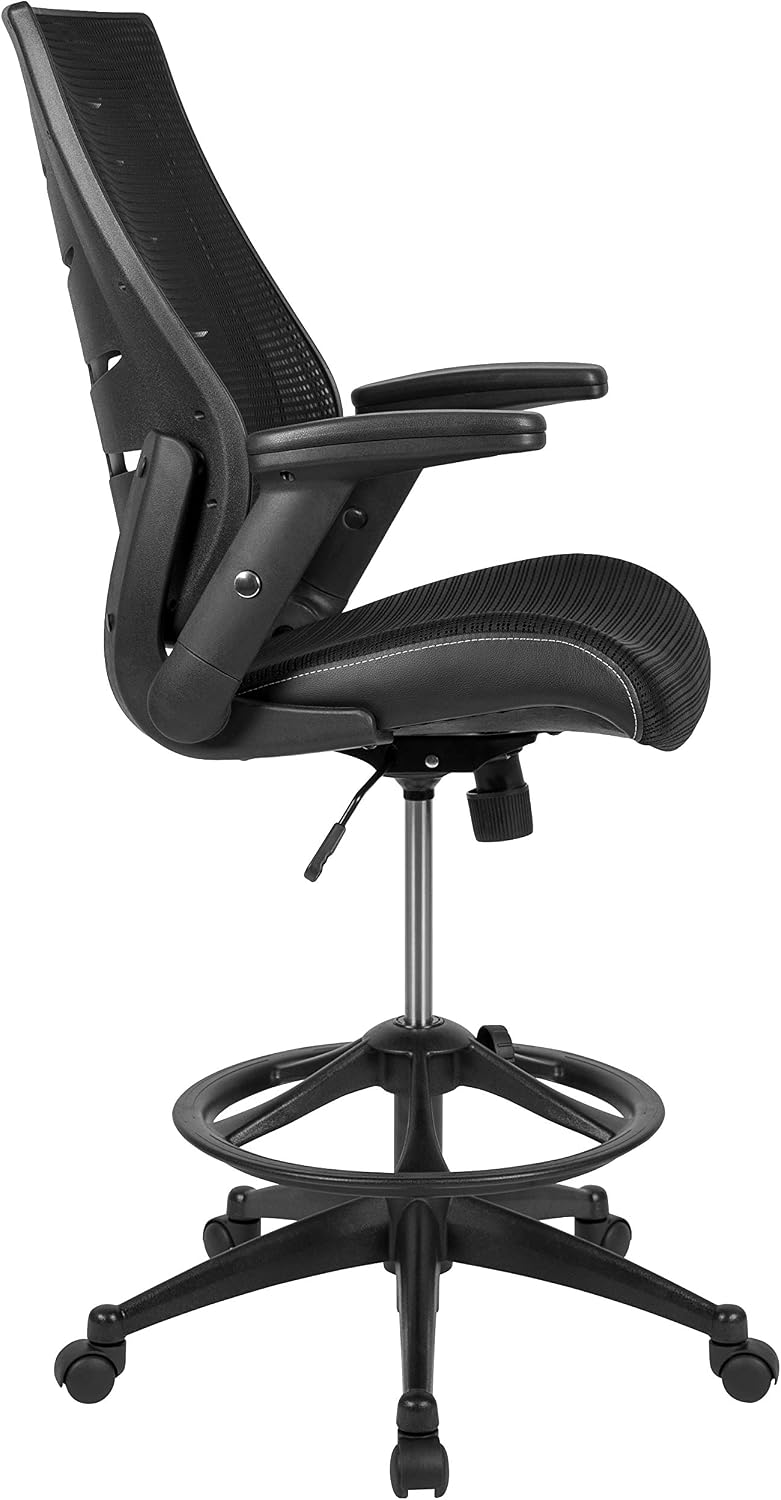 Flash Furniture Kale High-Back Ergonomic Mesh Office Chair with Flip-Up Arms ...