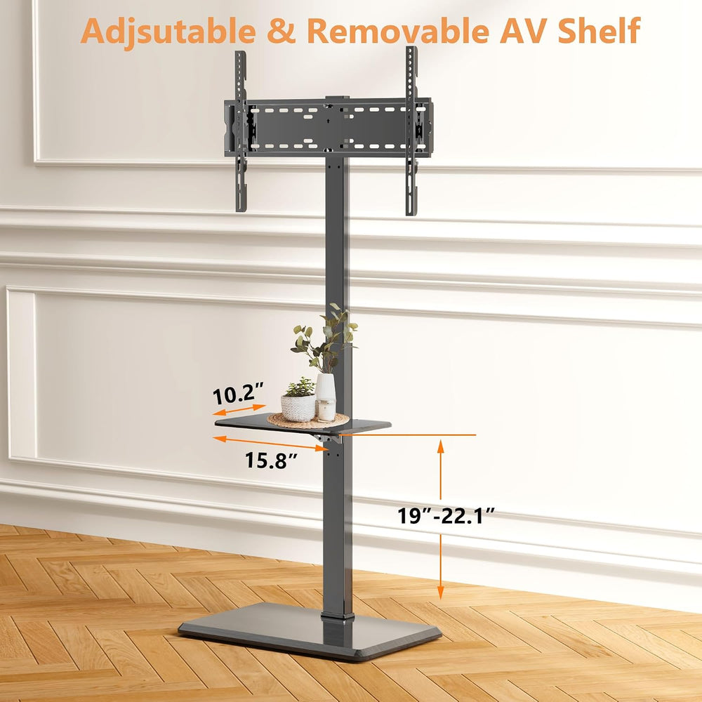 Floor TV Stand with Removable Media Shelf for 32-75 Inch TVs up to 110 lbs