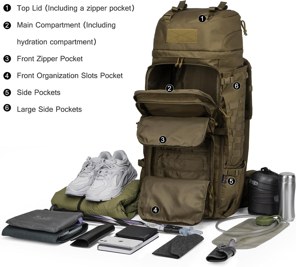 Mardingtop 75L Molle Hiking Internal Frame Backpacks