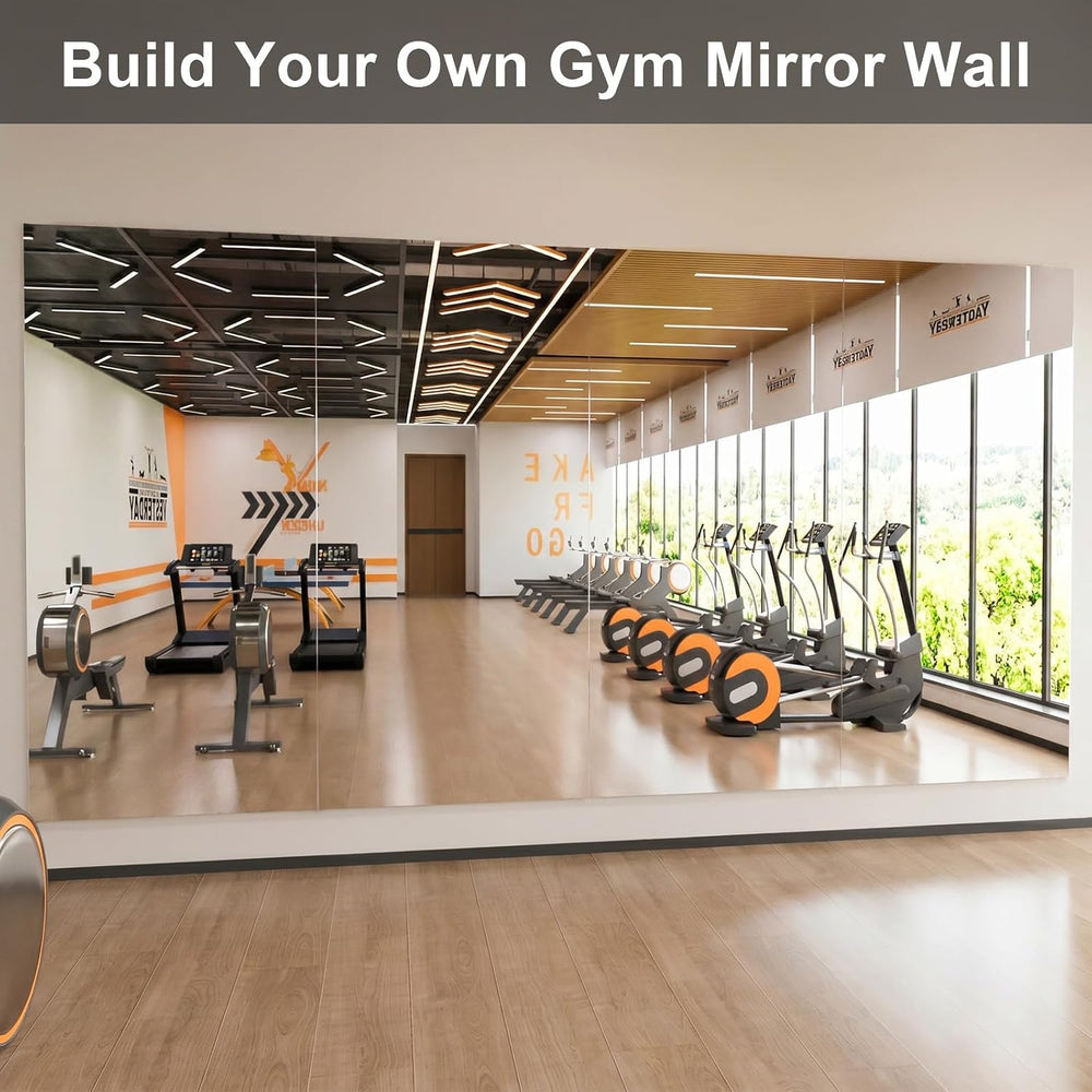 brisafe Gym Mirror, 60"x36" 2-Pack Magnetic No-Drill Wall Mirror