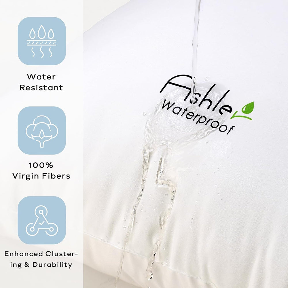 Outdoor Pillows 20 X 26 Pillow Inserts Pack of 2, Water-Resistant Decorative ...