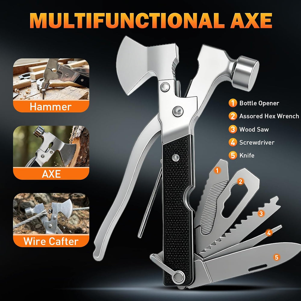 27-in-1 Survival Gear Kit, Camping Tools for Hiking, Fishing & Emergencies