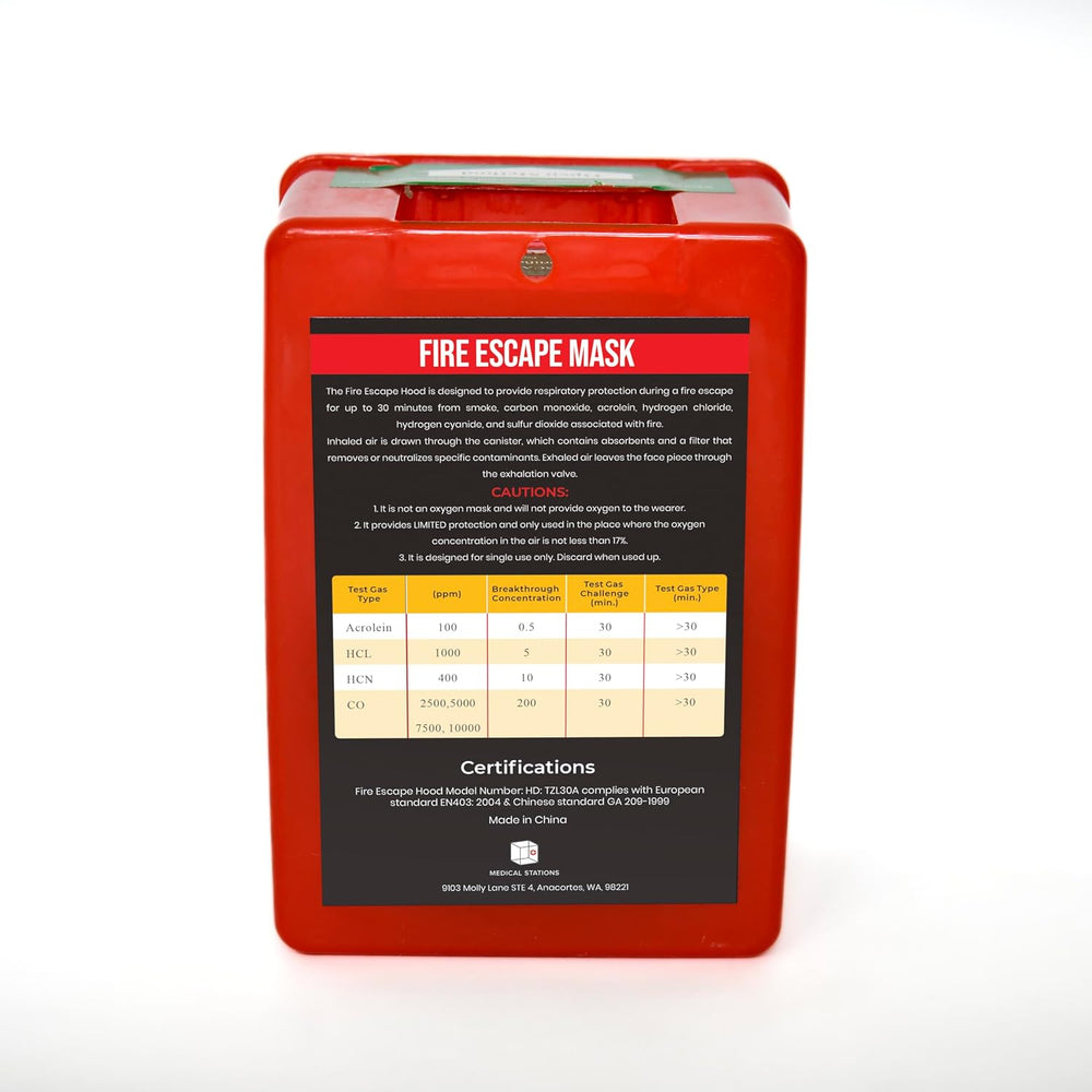 Fire Emergency Escape Mask & Hood | Respirator Protection Against Smoke, ...