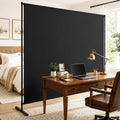 Room Divider, 72x72Inch Large Single Panel Privacy Screen with Thickened Fabric,Freestanding Partition Wall for Room Separation,Portable for Indoor Office,Bedroom,Studio Apartment, Black