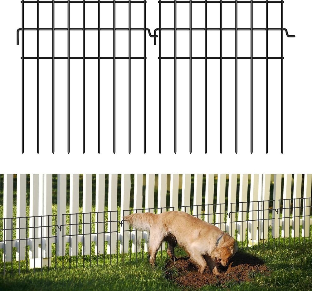 25ft(L) x 13in(H) Animal Barrier Fence,25 Panels 1.16in Gap No Dig Garden Fen...