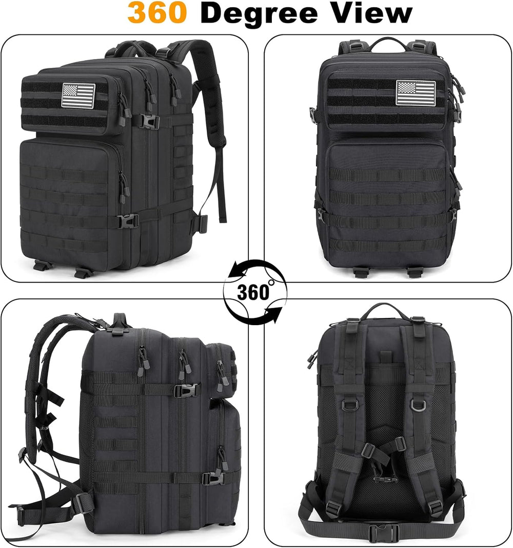 45L Large Tactical Backpack Military MOLLE 3 Day Bug Out Bag