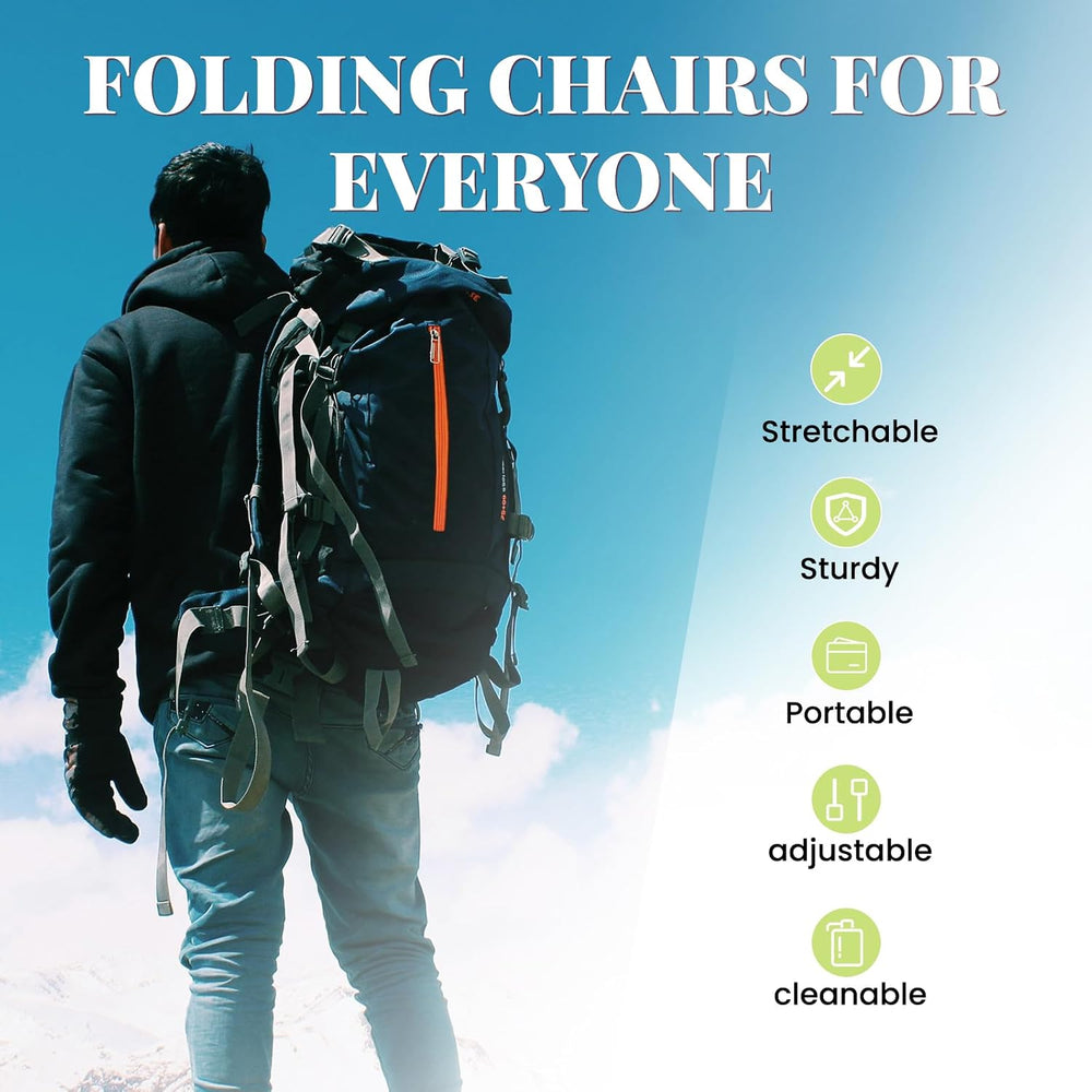 Portable Collapsible Stool 2 Pack with Cushion, 400 lbs, Rainbow-Green