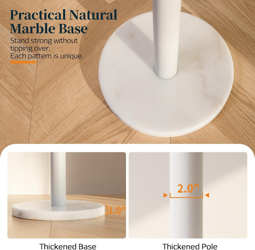 Yoobure Metal Coat Rack Freestanding with Marble Base, Coat Tree with 12 Hook...