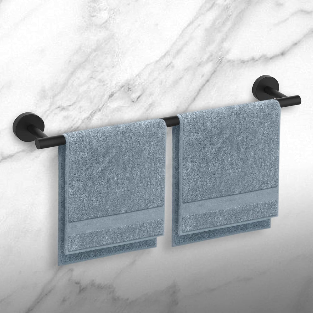 Newfun 24 Inch Matte Black Bathroom Towel Bar, 2Pcs