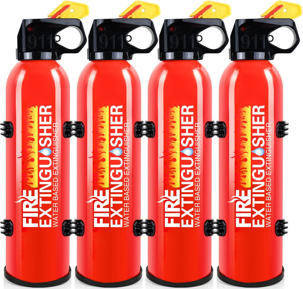 4 Pack Fire Extinguishers with Mount for Home Car Kitchen Boat