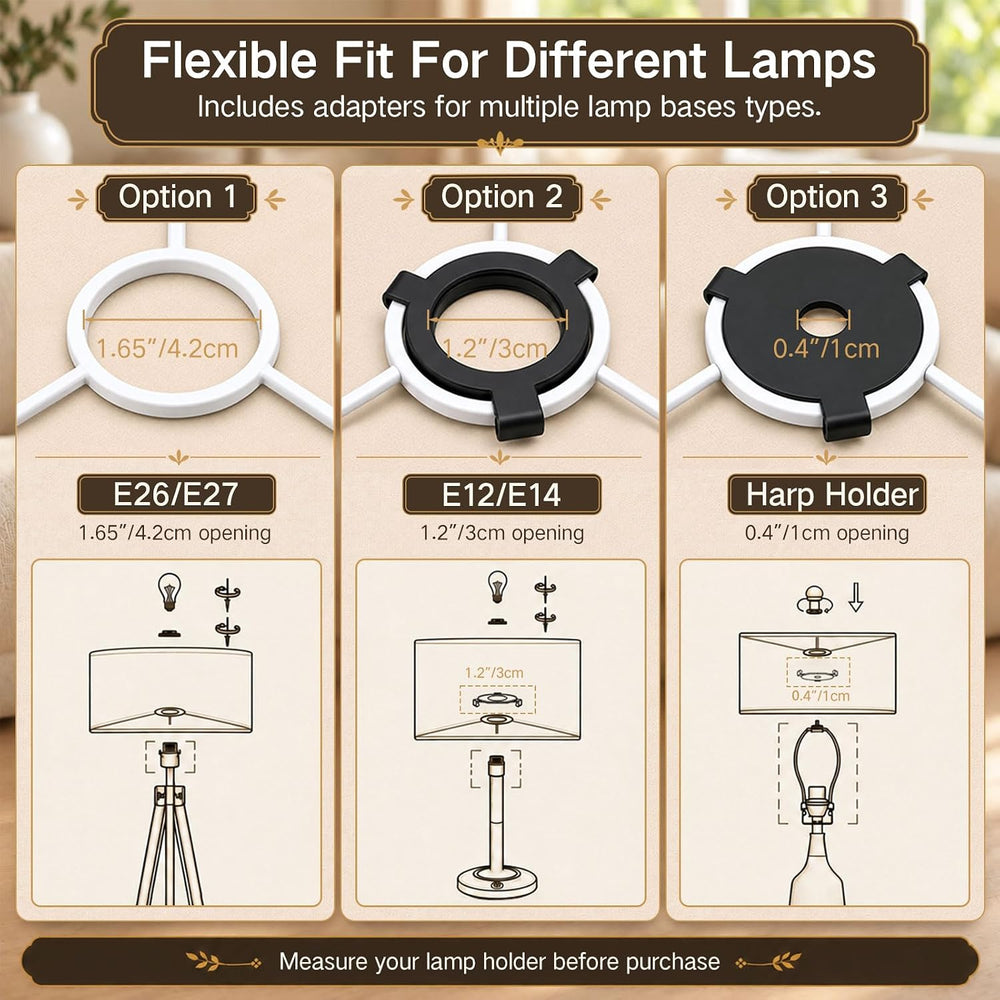 OUTON Beige Large Drum Lamp Shade for Floor Lamps, 18.5" x 18.5" x ...