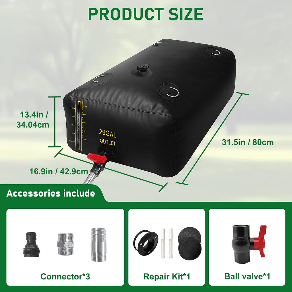 110L/29 Gal Water Bladder Tank with Water Level Indicator