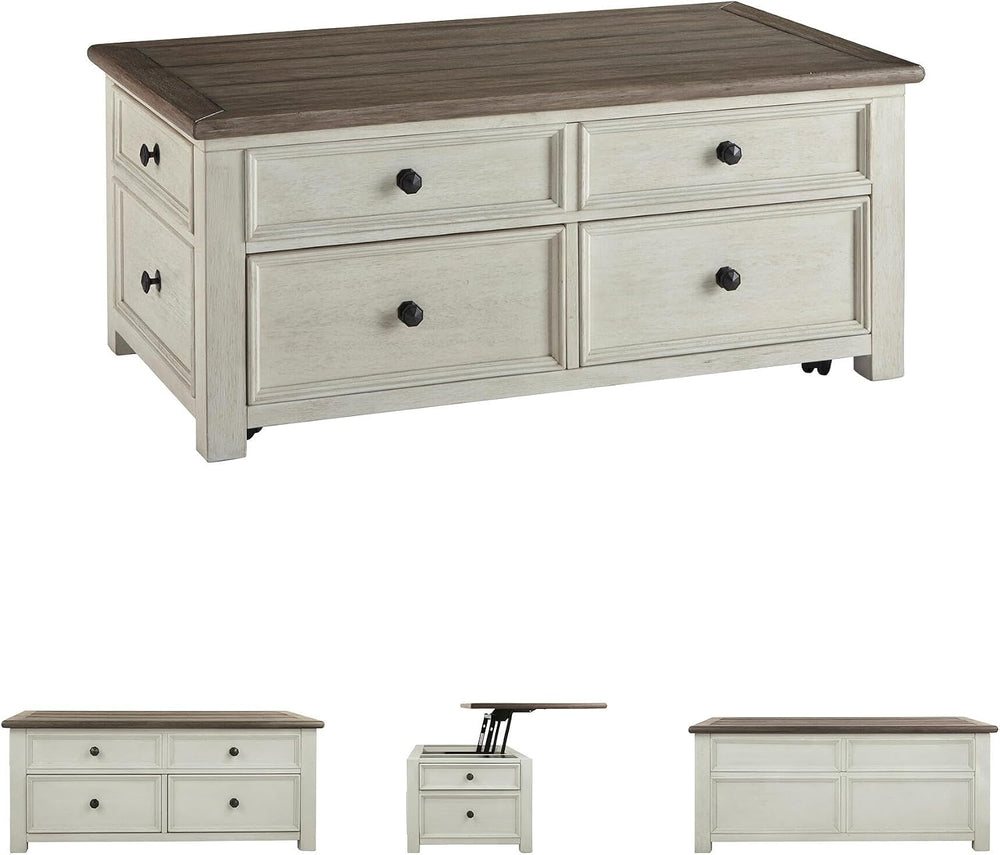Signature Design by Ashley Bolanburg Farmhouse Lift Top Coffee Table