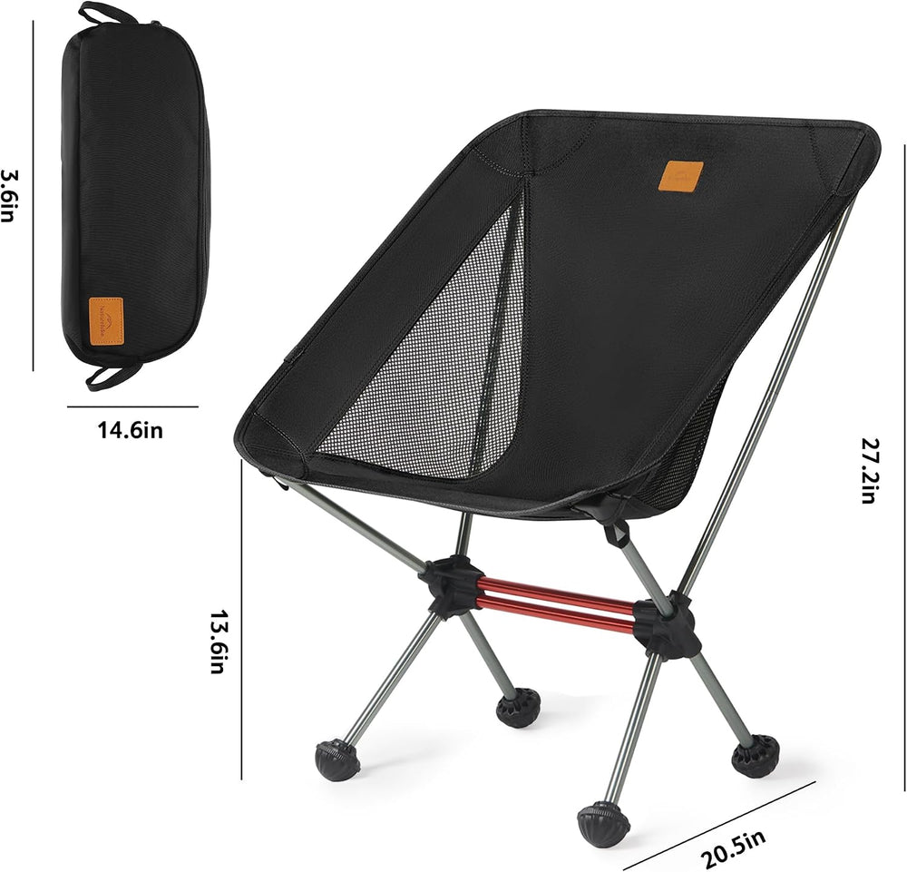 Naturehike YL08 Ultralight Camping Chair — Only 2.12 LBS, Anti-Sinking Feet