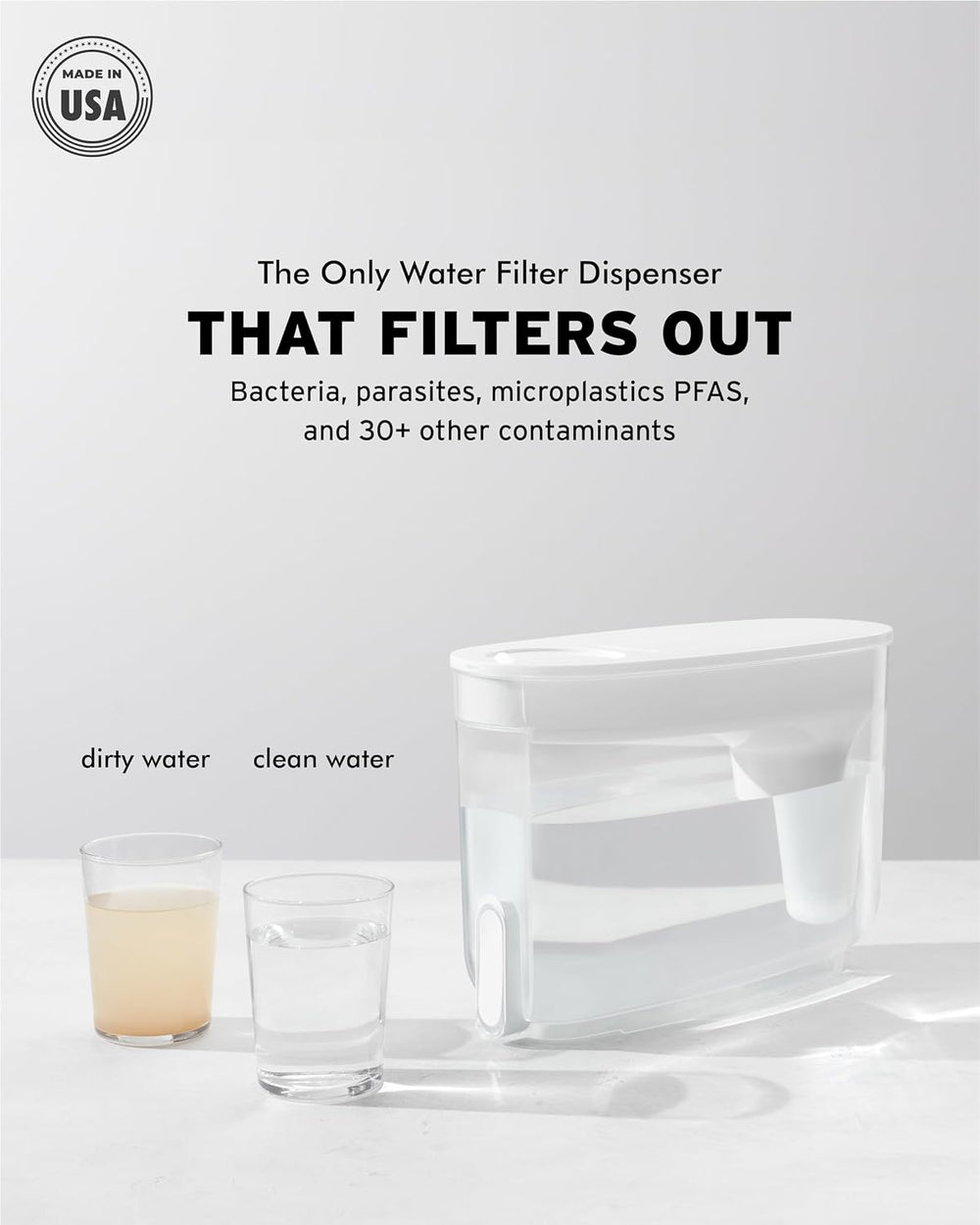 LifeStraw Home BPA-Free Water Filter Dispenser, 18-Cup, Wisteria