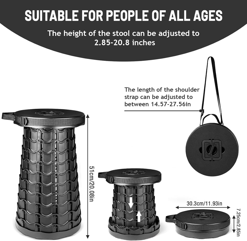 Upgraded Collapsible Stool, Portable Foldable Seats