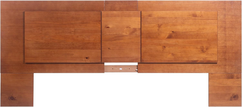 memomad Bali Slim Set: Bed + Flat Headboard, King Size, Caramel Brown
