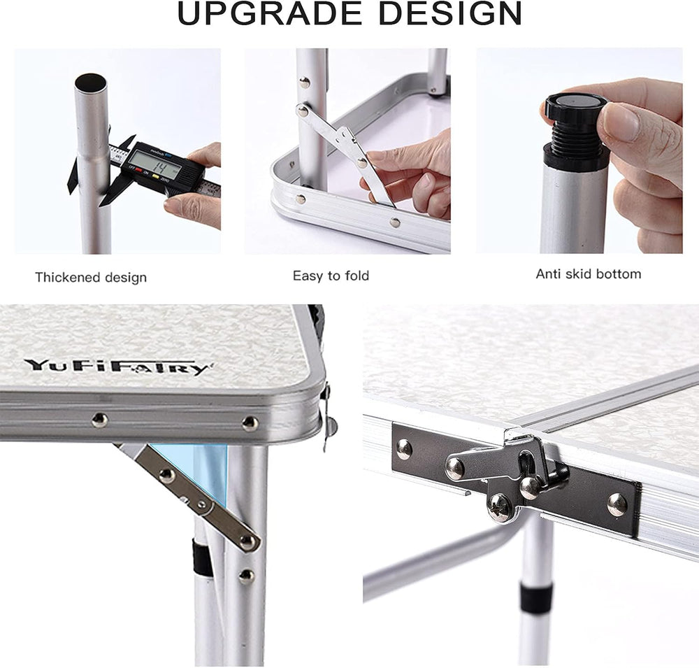 YUFIFAIRY Small Folding Table Portable, 24" L x16 W Foldable Camp Table