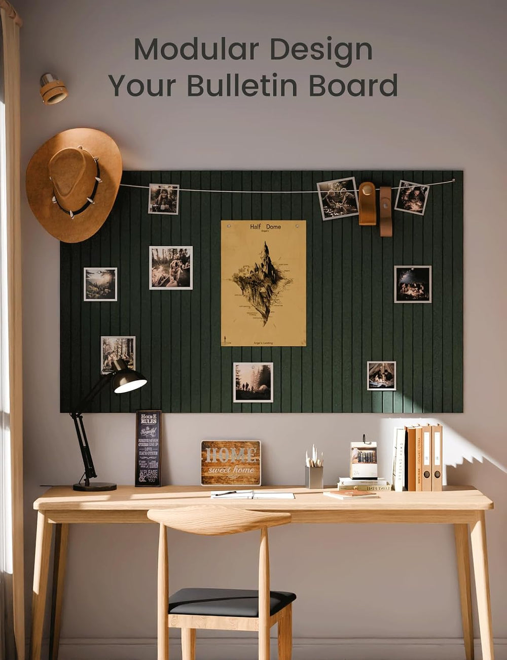 Fluxynara Felt Bulletin Board & Cork Board Alternative 48'' x 36&...