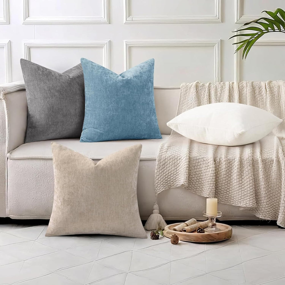 decorUhome Christmas Grey Blue Throw Pillow Covers 26X26 Set of 2