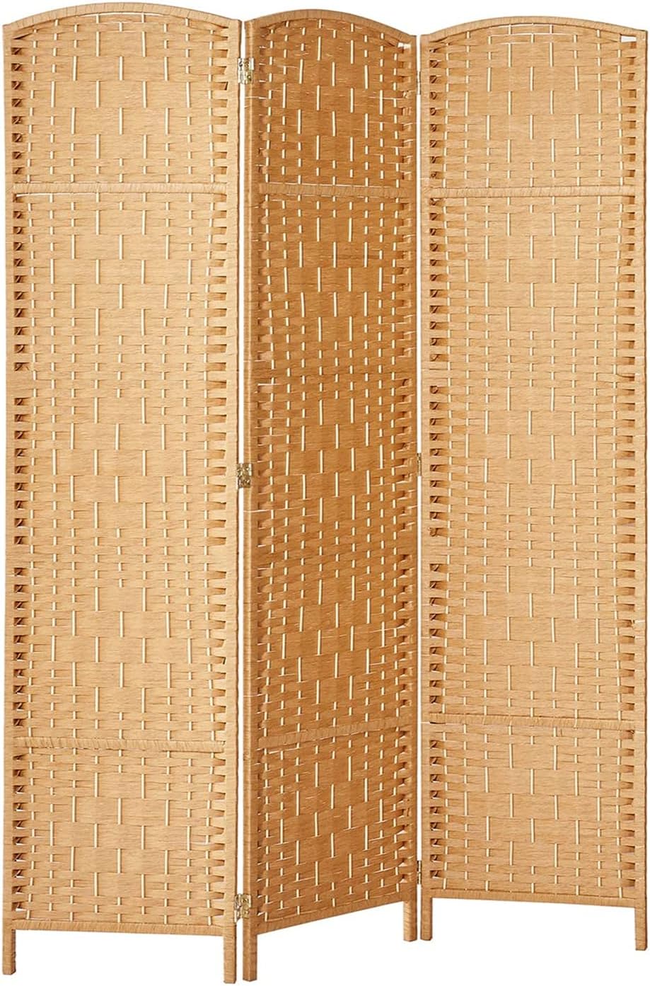RHF Room Divider Panel,3 Panel Partition Room Dividers Screen, Light Beige