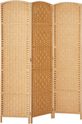 RHF Room Divider Panel,3 Panel Partition Room Dividers Screen, Light Beige