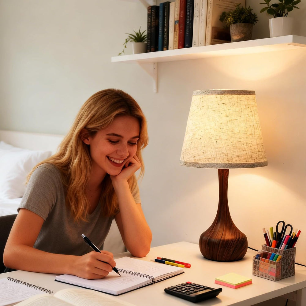 17" Touch Table Lamp for Bedroom, 3-Way Dimmable Bedside Lamp-Set 2