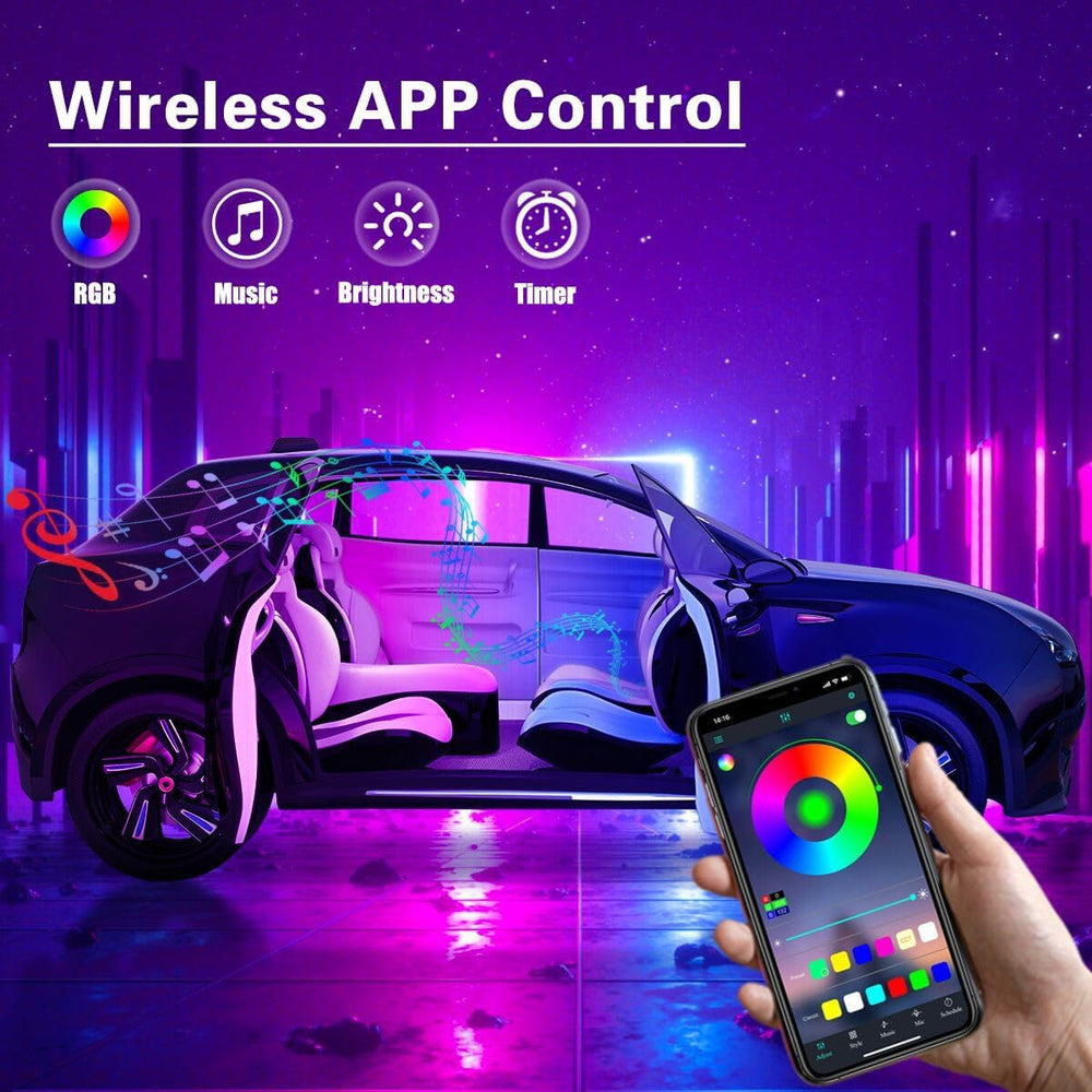 Dreamcolor Ambient Lighting Kit, 6 in 1 Interior Car Lights, APP Control
