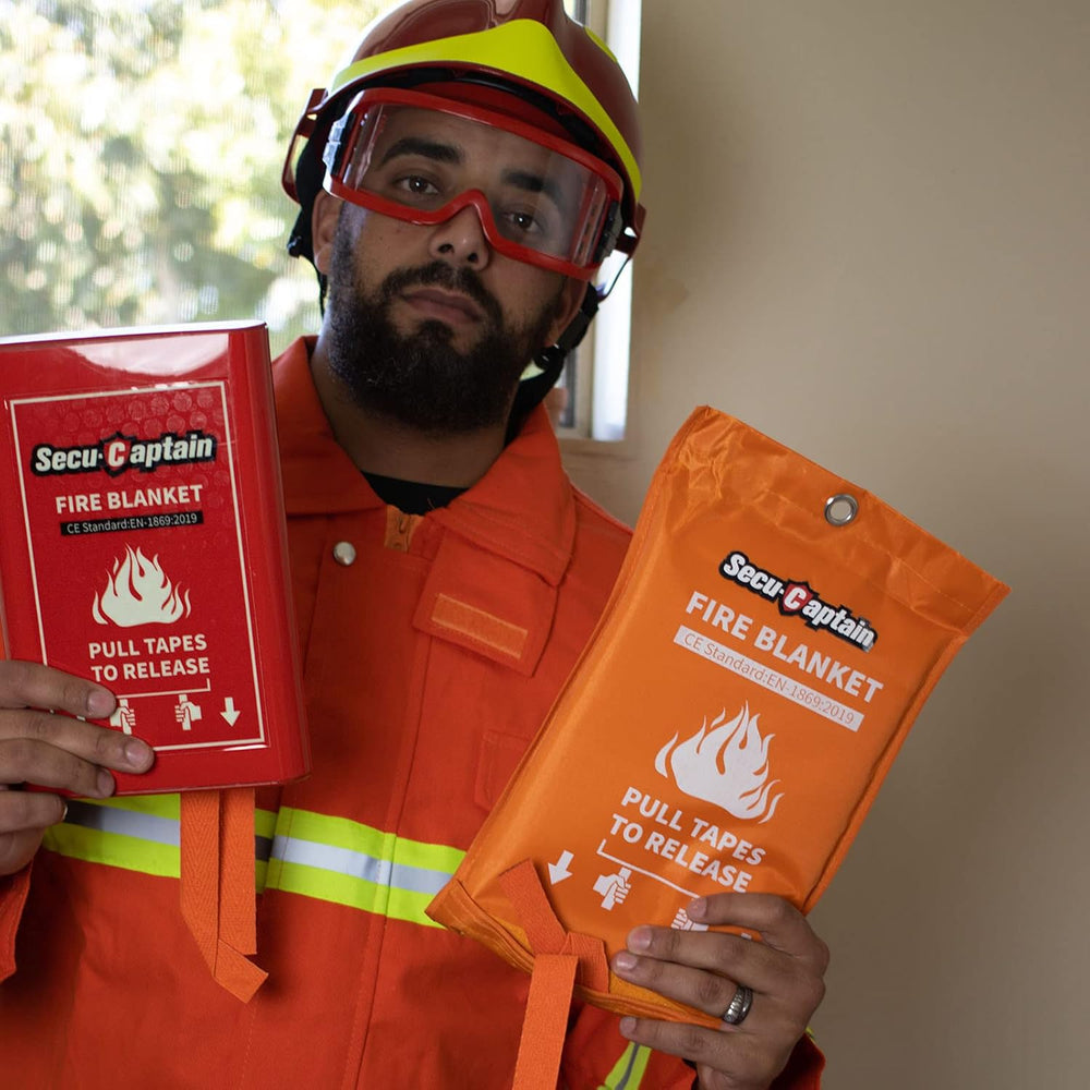 SecuCaptain Emergency Fire Blanket for Home and Kitchen - 4 Pack 40"x40&...