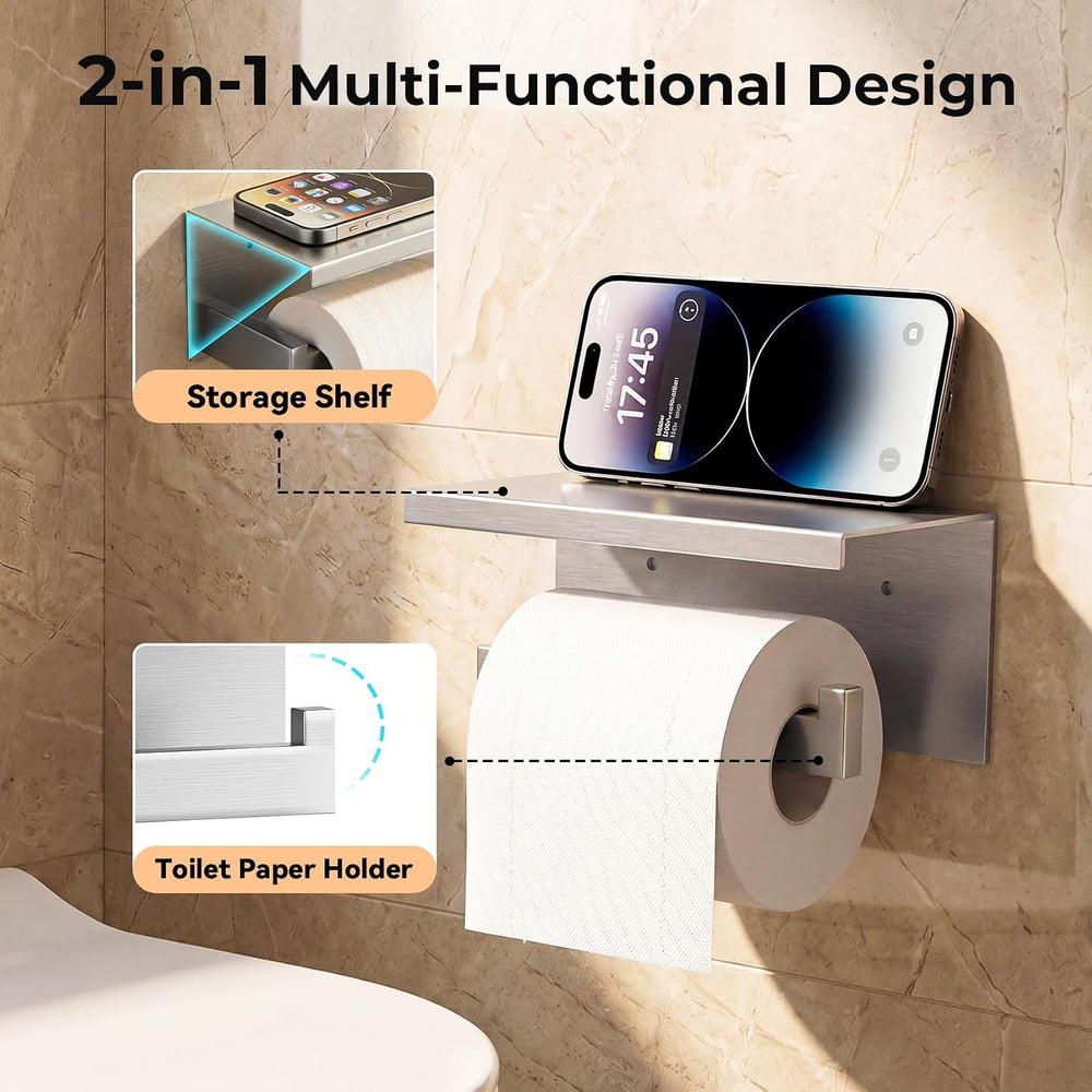 5-Piece Bathroom Hardware Set, 23.6 Inch Towel Bar Set SUS304 Stainless Steel...