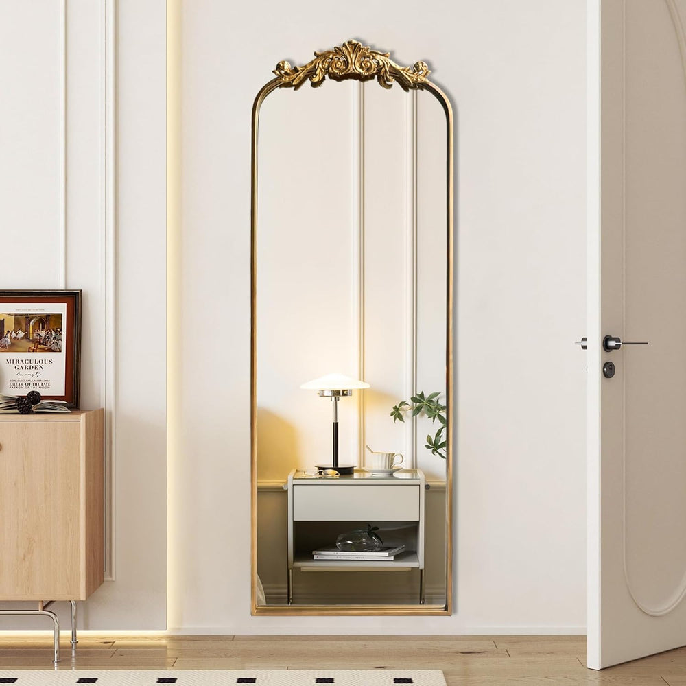 HQiJun Full Length Wall Mirror Decorative Full Body Mirrors Traditional Antiq...