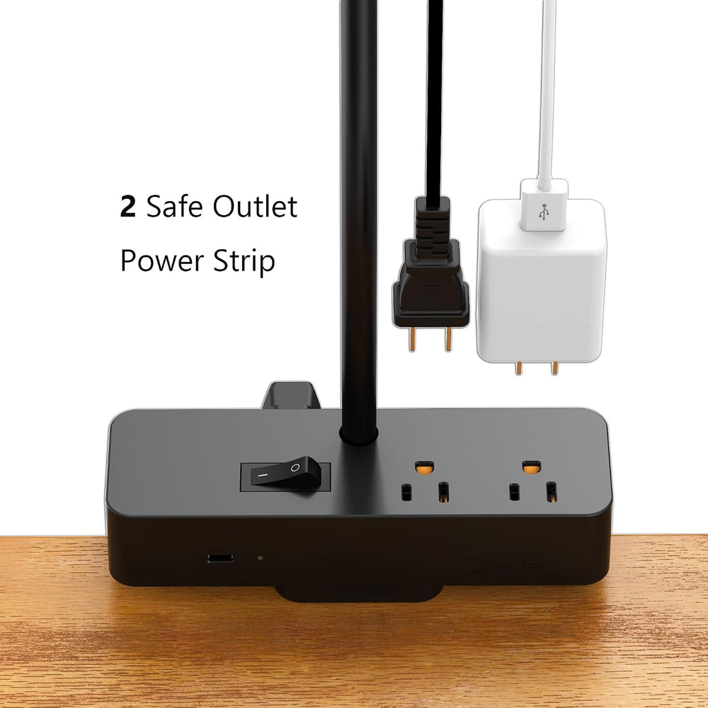 Drevet Led Desk Lamp for Office Home, Eye Caring Architect lamp with Clamp, 2...