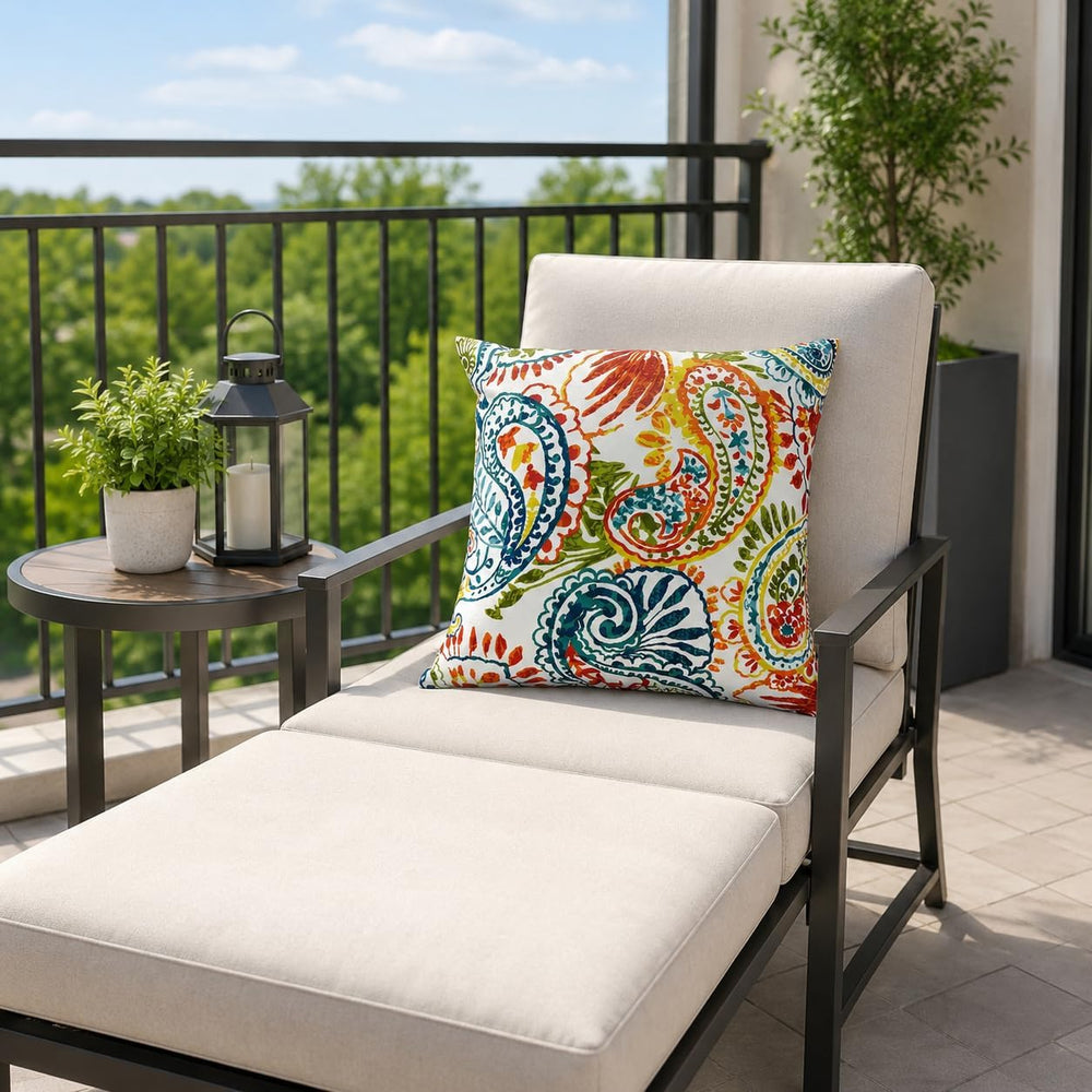 Outdoor/Indoor Throw Pillows with Inserts, 18"x18" Pack of 2