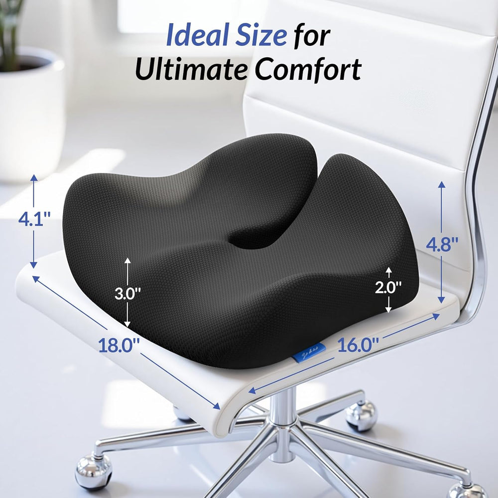 ZIKEE Ergonomic Seat Cushion for Pressure Relief, Pioneering Office Chair Cus...