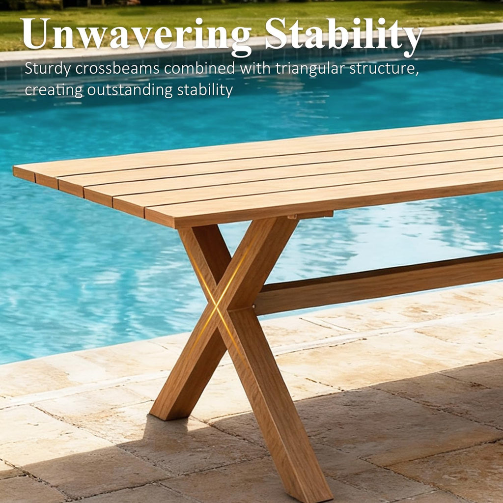 layinsun 7 pieces outdoor patio dining set, aluminium, package contents