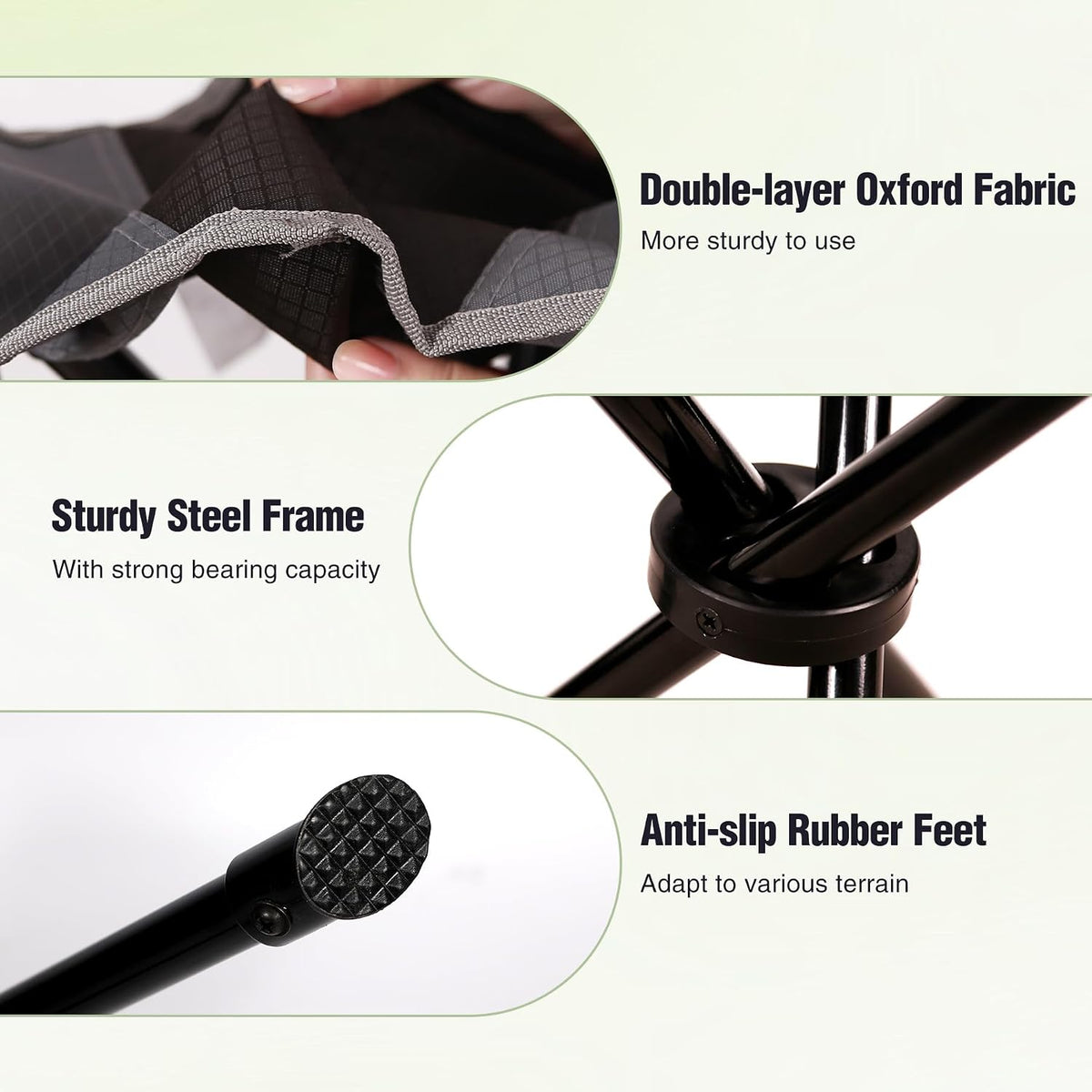 REDCAMP 2 Pack Folding Tripod Stools for Adults